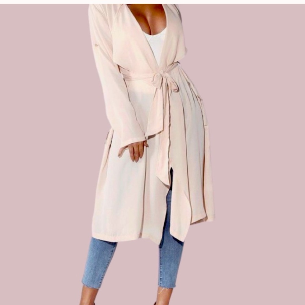 JLUXLABEL Light Pink Duster